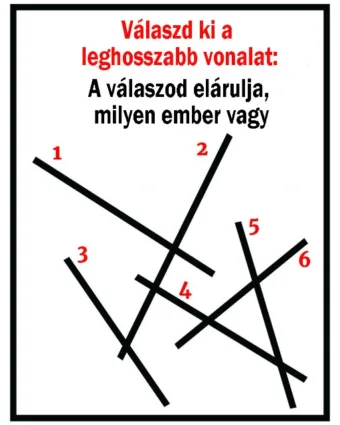 Rejtvény: Válaszd ki a leghosszabb vonalat – a döntésed többet árul el rólad,…
