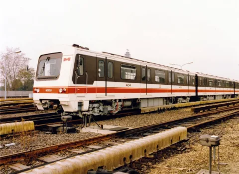 1987.  Bp., Ganz-Hunslet G2 prototípus metrószerelvény a 3-as metró Kőér utcai j… #RK1771052403