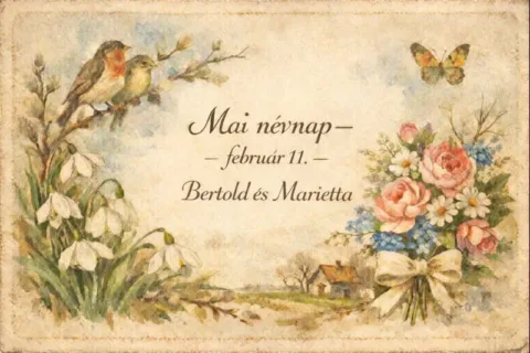 Mai névnap – február 11.: Bertold és Marietta