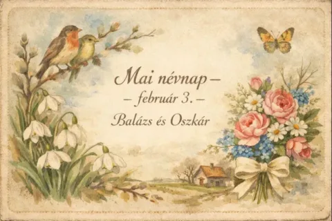 Mai névnap – február 3.: Balázs és Oszkár