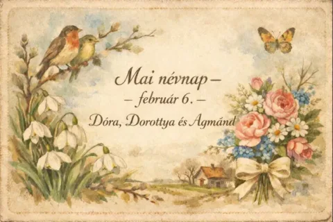Mai névnap – február 6.: Dóra, Dorottya és Agmánd