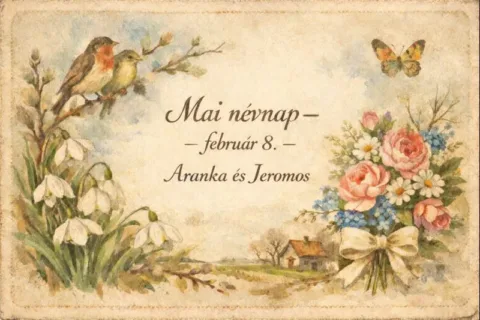 Mai névnap – február 8.: Aranka és Jeromos
