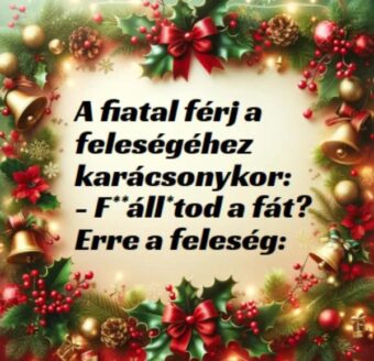 Vicc: A fiatal férj a feleségéhez karácsonykor: –