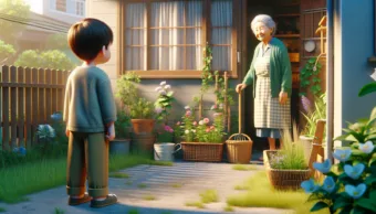 Vicc: A kis Tomi áll a szomszéd kertjében, és nézi, ahogy a szomszéd néni ülteti a virágokat.