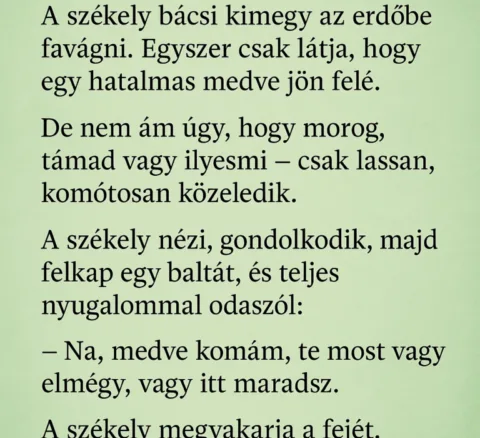 Vicc: A székely meg a medve Vicc: A székely meg a medve