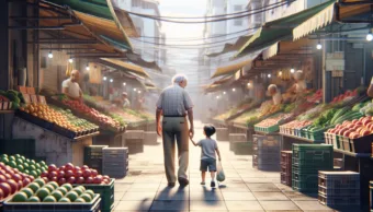 Vicc: Egy nyugdíjas bácsi az unokájával sétál a piacon. Az unoka megkérdezi: …