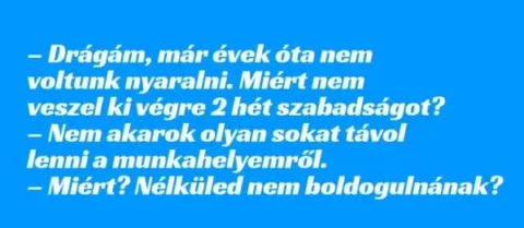 Vicc: Évekkel ezelőtt voltunk utoljára nyaralni –