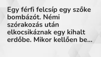 Egy férfi felcsíp egy szőke bombázót. Némi szórakozás után… – Vicc