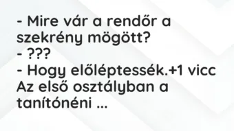 Vicc: – Mire vár a rendőr a szekrény mögött?

– ???

– Hogy…