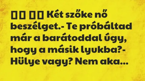 Viccek: 
		  
		  Két szőke nő beszélget.- Te próbáltad már a…