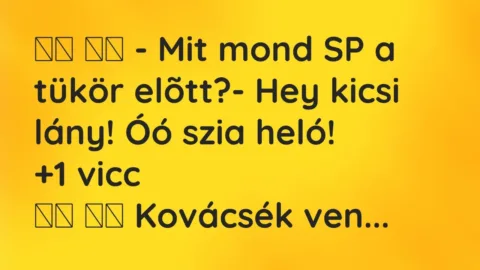 Viccek: 
		  
		  – Mit mond SP a tükör elõtt?- Hey kicsi lány!…