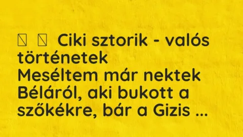Vicces történet:
Ciki sztorik – valós történetek
Meséltem már nektek… Vicces történet:
Ciki sztorik – valós történetek
Meséltem már nektek…