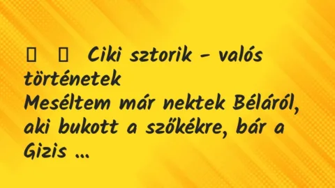Vicces történet: 
	    	    Ciki sztorik – valós történetek


Meséltem már nektek…