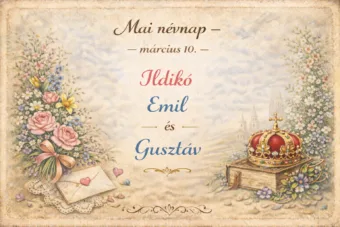 Mai névnap – március 10.: Ildikó, Emil és Gusztáv