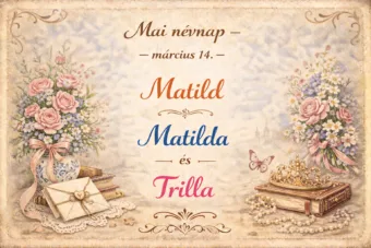 Mai névnap – március 14.: Matild, Matilda és Trilla