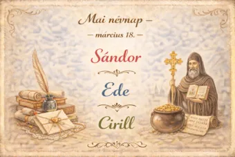 Mai névnap – március 18.: Sándor, Ede és Cirill
