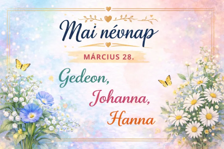 Mai névnap – március 28. Gedeon, Johanna és Hanna Mai névnap – március 28.: Gedeon, Johanna és Hanna
