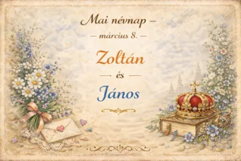 Mai névnap – március 8.: Zoltán és János