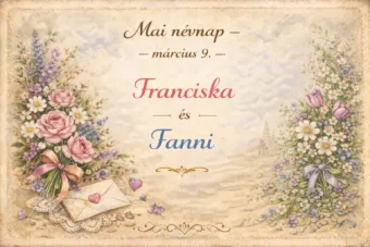 Mai névnap – március 9. Franciska és Fanni Mai névnap – március 9.: Franciska és Fanni