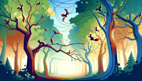Megl surprising, but true: the squirrels' branching patterns in the Megl surprising, but true: the squirrels’ branching patterns in the trees hide a secret communication.