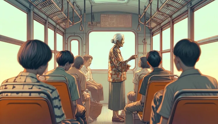 Vicc: A néni ül a buszon, és arra figyel, hogy Vicc: A néni ül a buszon, és arra figyel, hogy a fiatalok ülve utaznak, míg ő áll…