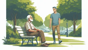 Vicc: Egy nyugdíjas bácsi a parkban üldögél, és látja, hogy egy fiatalember sétál…