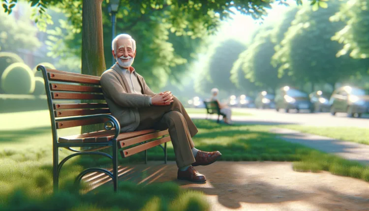 Vicc: Egy öreg bácsi ül a padon a parkban, és Vicc: Egy öreg bácsi ül a padon a parkban, és nagyon elégedett az életével…