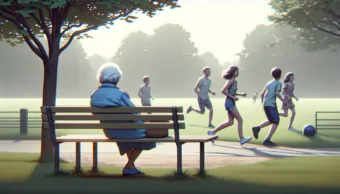 Vicc: Egy öreg néni ült a padon és nézte a fiatalokat, akik futkároztak a parkban…
