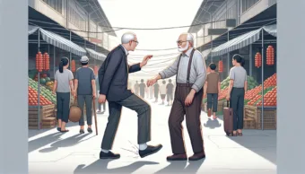 Vicc: Egyszer a nyugdíjas bácsi elmegy a piacon, ahol belebotlik Vicc: Egyszer a nyugdíjas bácsi elmegy a piacon, ahol belebotlik egy másik nyugdíjasba…