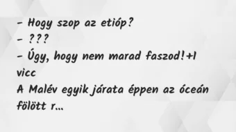 Vicc: – Hogy szop az etióp?

– ???

– Úgy, hogy nem marad faszod!