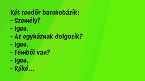 Vicc: Két rendőr barchobázik:

– Személy?

– Igen.

– Az…