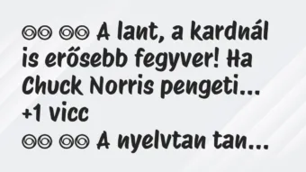 Viccek: 
		  
		  A lant, a kardnál is erősebb fegyver! Ha Chuck…