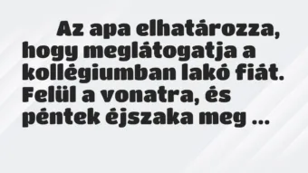 Viccek: 
		  
		  Az apa elhatározza, hogy meglátogatja a…