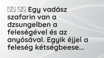 Viccek:
Egy vadász szafarin van a dzsungelben a… Viccek:
Egy vadász szafarin van a dzsungelben a…