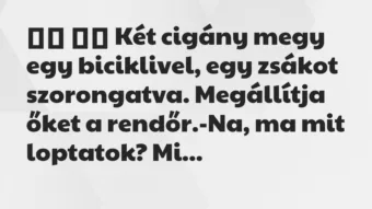 Viccek: 
		  
		  Két cigány megy egy biciklivel, egy zsákot…