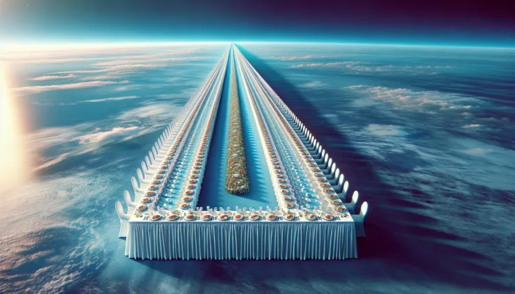 A világ leghosszabb társasági vacsorája: 15 kilométer az asztalon A világ leghosszabb társasági vacsorája: 15 kilométer az asztalon