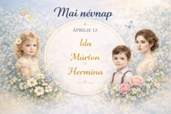 Mai névnap – április 13.: Ida, Márton és Hermina