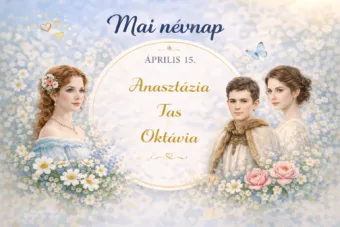 Mai névnap – április 15.: Anasztázia, Tas és Oktávia