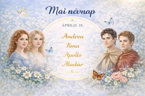 Mai névnap – április 18.: Andrea, Ilma, Apolló és Aladár