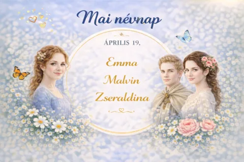 Mai névnap – április 19.: Emma, Malvin és Zseraldina