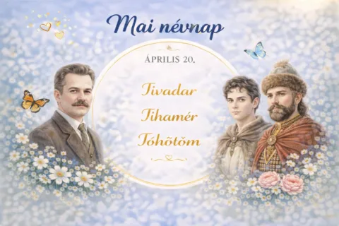 Mai névnap – április 20.: Tivadar, Tihamér és Töhötöm