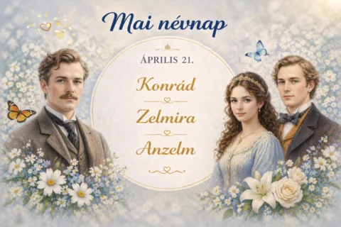 Mai névnap – április 21.: Konrád, Zelmira és Anzelm