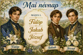 Mai névnap – május 1.: Fülöp, Jakab és József