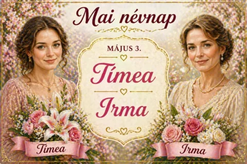 Mai névnap – május 3.: Tímea és Irma