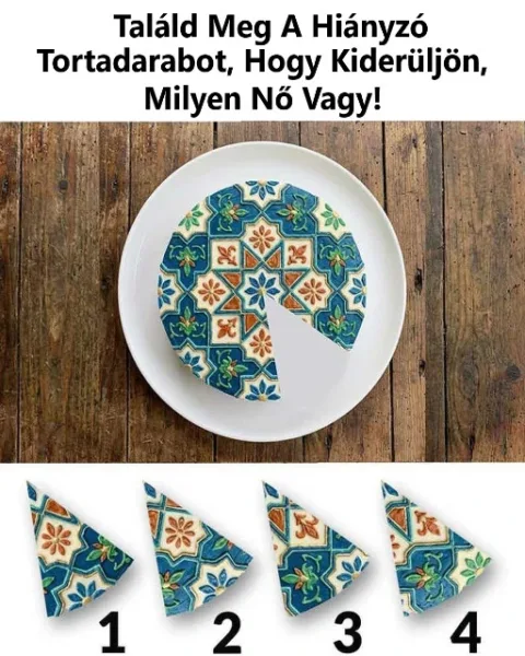 Rejtvény: Találd meg a hiányzó tortaszeletet, és nézd meg, milyen
