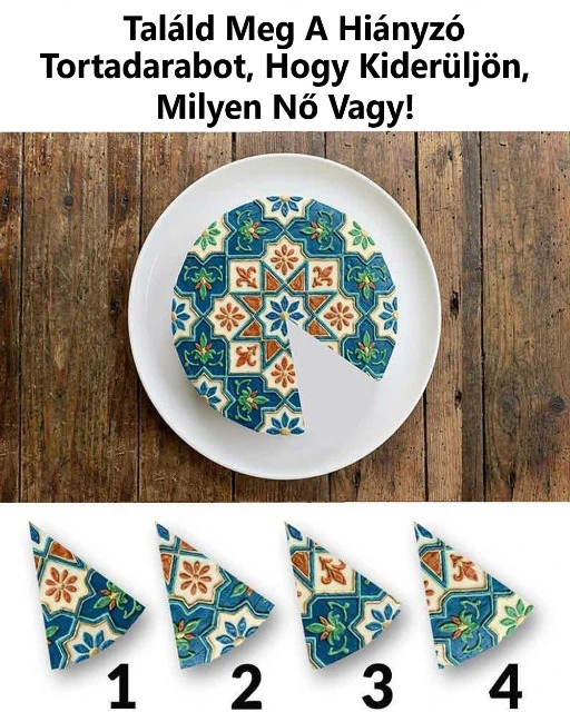 Rejtvény: Találd meg a hiányzó tortaszeletet, és nézd meg, milyen