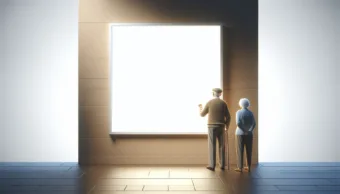 Vicc: A nyugdíjas beállít középre egy hirdetőtáblát a falra, és felírja rá: „…