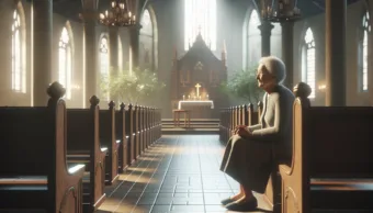 Vicc: Az idős néni a templomban ül, és odaszól a szomszédasszonyának: