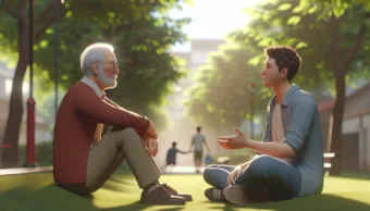 Vicc: Egy idős bácsi a parkban ücsörög, mikor egyszer csak odamegy hozzá egy fiatalember…