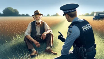 Vicc: Józsi bácsi a mezőn ül, amikor egy rendőr odamegy hozzá, és megkérdezi: